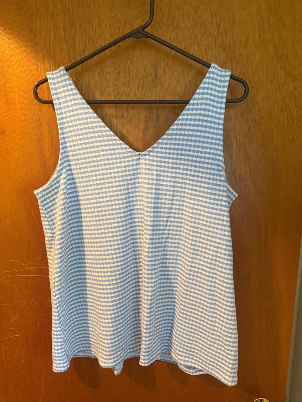 Loft Light Blue and White Striped Tank top